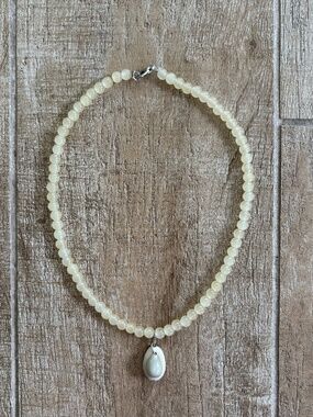 Cowrie Shell 4mm Bead Necklace